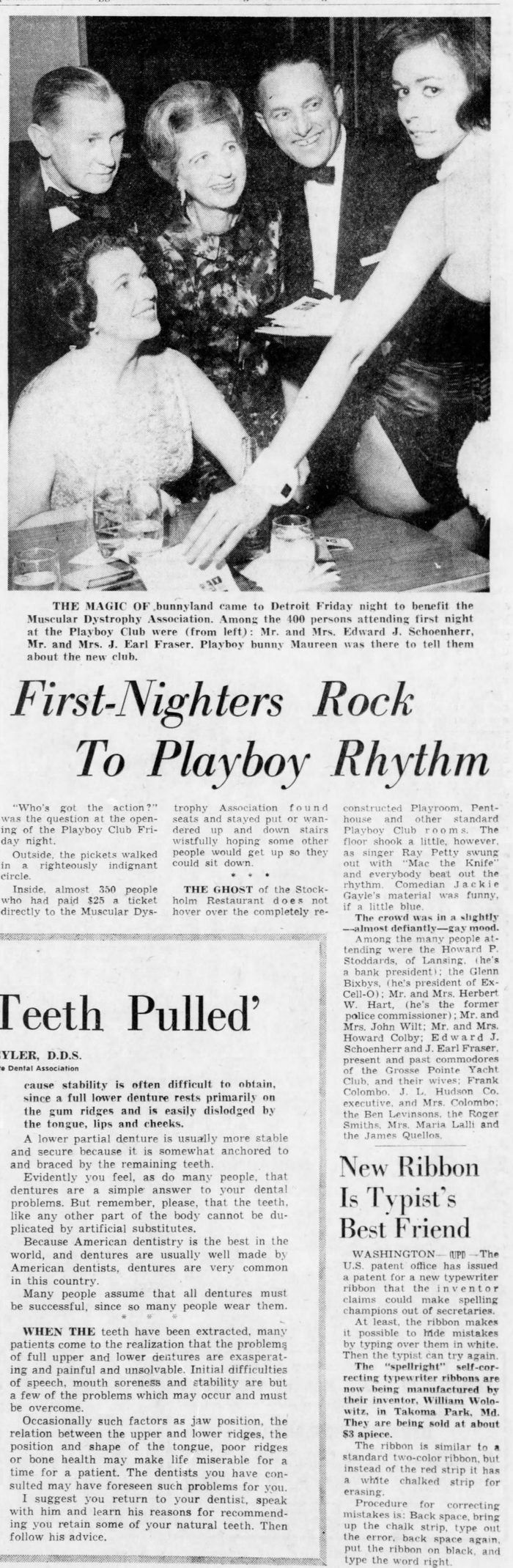 Stockholm Restaurant (Playboy Club, Skandia) - Dec 28 1963 Article (newer photo)